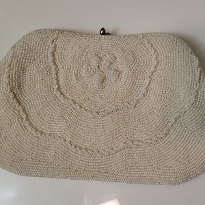 Vintage Richere Clutch, Hand made in Japan, Seed Beaded Evening Bag